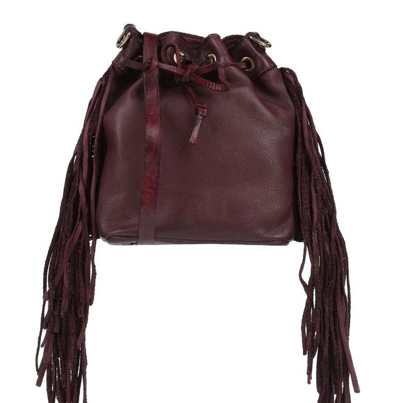 NWT Caterina Lucchi Campomaggi Artisans 60's Vibe Fringe Bag Deep Purple - Picture 7 of 8
